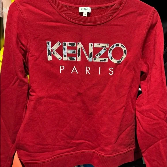 Kenzo Kids Red Sweatshirt with Logo - Picture 4 of 4
